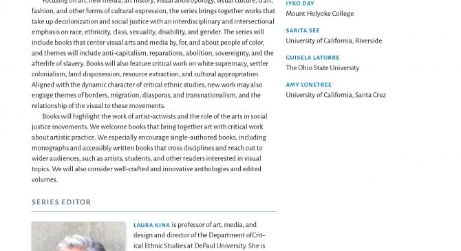 New book series Critical Ethnic Studies and Visual Culture
